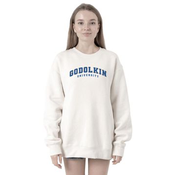 Tshirthane P18904S1115 Gen V Godolkin University Letter Kadın Beyaz Sweatshirt