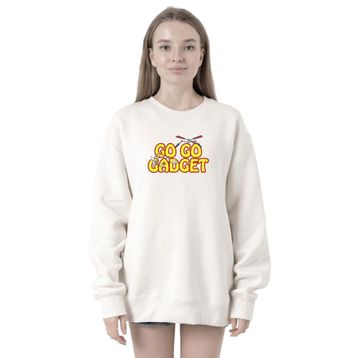 Tshirthane P19053S501 Inspector Gadget Go Go Gadget 2ip Kadın Beyaz Sweatshirt