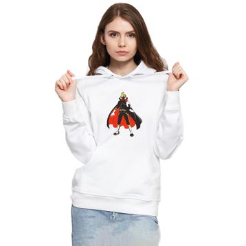 Tshirthane P19372S9649 One Piece Anime Sanji 3ip Kapşonlu Kadın Beyaz Sweatshirt