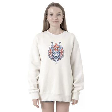 Tshirthane P19454S3733 One Piece Anime Yamato Mask 2ip Kadın Beyaz Sweatshirt