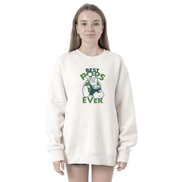 Tshirthane P19502S3369 Popeye Best Pops Ever Beyaz 2ip Kadın Sweatshirt