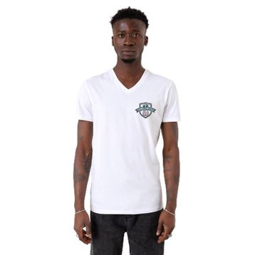 Tshirthane P19602S6616 V Yaka Beyaz Erkek T-shirt