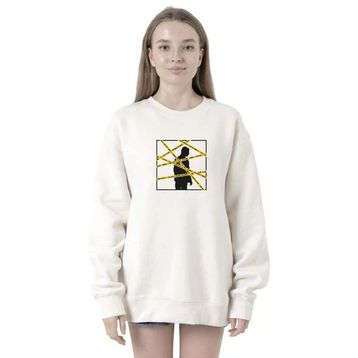 Tshirthane P19792S2264 The Mentalist Crime Scene Tape Beyaz 2ip Kadın Sweatshirt