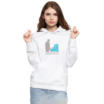 Tshirthane P19821S3717 The Mentalist Let the Mind Beyaz 3ip Kapüşonlu Kadın Sweatshirt