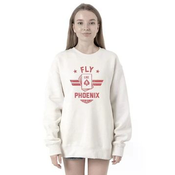 Tshirthane P19953S3551 Top Gun Maverick Fly Like a Phoenix Beyaz 2ip Kadın Sweatshirt