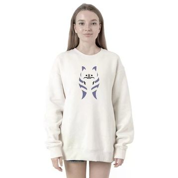 Tshirthane P20115S7002 Ahsoka Tano Minimal Beyaz Kadın Kapüşonlu Sweatshirt