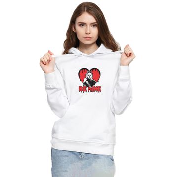 Tshirthane P20205S8375 Be Mine Michael Myer Beyaz Kadın Kapüşonlu Sweatshirt