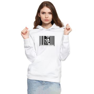 Tshirthane P20443S3762Casablanca Insıde A Barcode Beyaz Kadın Kapüşonlu Sweatshirt