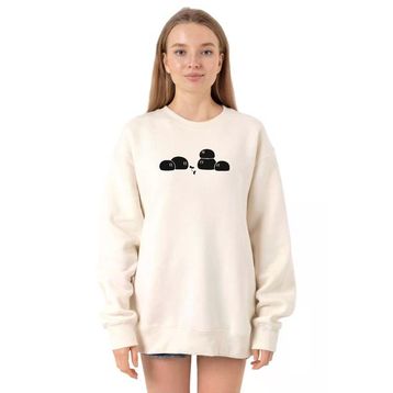 Tshirthane P20542S9505 Ekru Kadın Sweatshirt