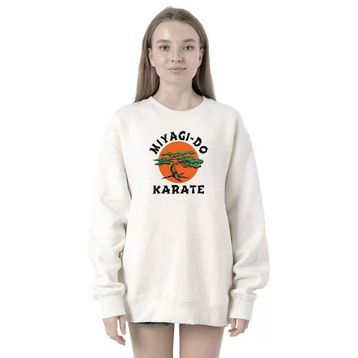 Tshirthane P20598S2035 Cobra Kai Miyagi Do Karate 2ip Kadın Beyaz Sweatshirt
