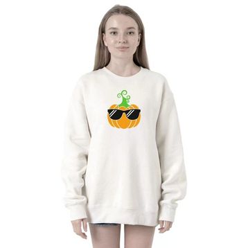 Tshirthane P20627S6977 Cool Pumpkin 2ip Kadın Beyaz Sweatshirt