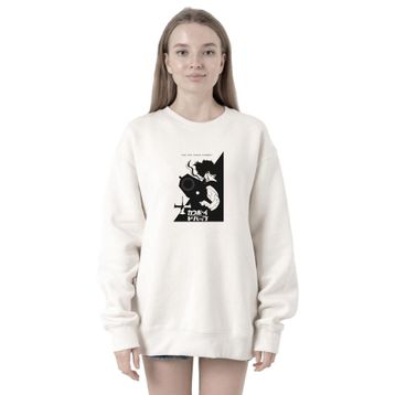 Tshirthane P20706S7104 Cowboy Bebop Spike See You Space Cowboy 2ip Kadın Beyaz Sweatshirt