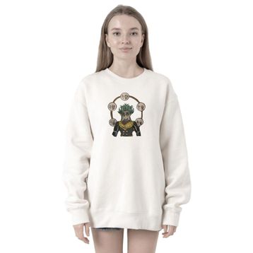 Tshirthane P20773S7276 Demon Slayer Anime Hantengu Clone 2ip Kadın Beyaz Sweatshirt