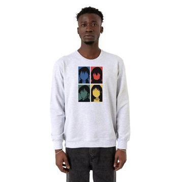 Tshirthane P21009S9809 Erased Anime All Main Character Minimal Colorful Art Karmelanj 2ip Erkek Sweatshirt