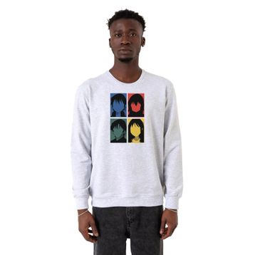 Tshirthane P21009S9809 Erased Anime All Main Character Minimal Colorful Art Karmelanj 2ip Erkek Sweatshirt
