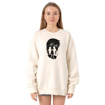 Tshirthane P21024S8193 Ekru Kadın Sweatshirt