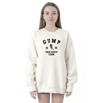 Tshirthane P21045S9548 Forrest Gump Cross Country Team 2ip Kadın Beyaz Sweatshirt