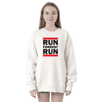 Tshirthane P21071S3709 Forrest Gump Run Forrest Run 2ip Kadın Beyaz Sweatshirt