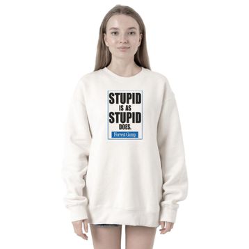 Tshirthane P21087S3746 Forrest Gump Stupid Is As Stupid Does 2ip Kadın Beyaz Sweatshirt