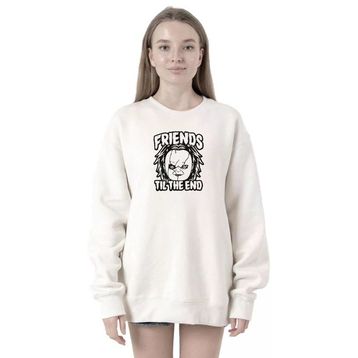 Tshirthane P21117S8951 Friends Til The End 2ip Kadın Beyaz Sweatshirt