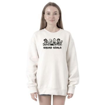 Tshirthane P21366S7180 Horror Movie Squad Goals 2ip Kadın Beyaz Sweatshirt