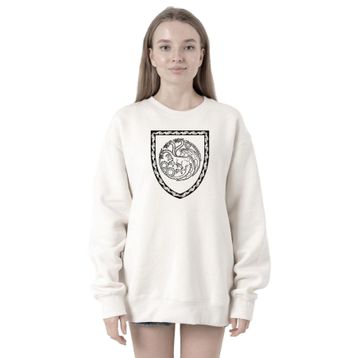 Tshirthane P21386S4692 House Of The Dragon Targaryen Amblem 2ip Kadın Beyaz Sweatshirt