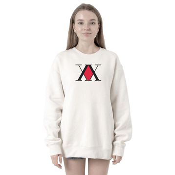 Tshirthane P21529S1537 Hunter x Hunter Anime Logo 2ip Kadın Beyaz Sweatshirt
