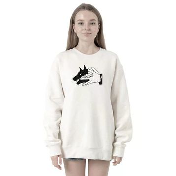 Tshirthane P21645S4214 Jujutsu Kaisen Anime Divine Dogs 2ip Kadın Beyaz Sweatshirt