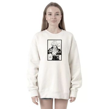 Tshirthane P21705S3088 Jujutsu Kaisen Anime Satoru Gojo Lets Get A Little Crazy 2ip Kadın Beyaz Sweatshirt