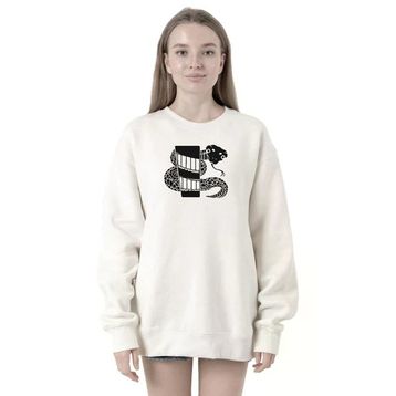 Tshirthane P22007S8908 Monogatari Anime Nadeko Snake Symbol 2ip Kadın Beyaz Sweatshirt