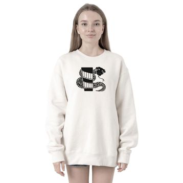 Tshirthane P22007S8908 Monogatari Anime Nadeko Snake Symbol 2ip Kadın Beyaz Sweatshirt
