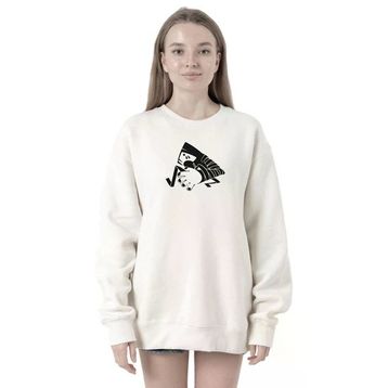 Tshirthane P22029S8180 Monogatari Anime Suruga Monkey Symbol 2ip Kadın Beyaz Sweatshirt