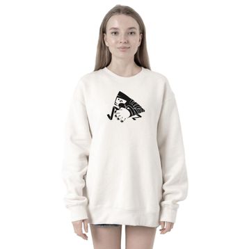 Tshirthane P22029S8180 Monogatari Anime Suruga Monkey Symbol 2ip Kadın Beyaz Sweatshirt