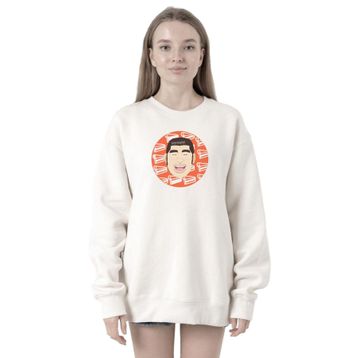 Tshirthane P22054S4875 Monogatari Anime Takeo Gouda Circle Poster 2ip Kadın Beyaz Sweatshirt
