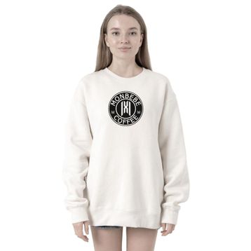 Tshirthane P22100S2710 Monsta X Monbebe Coffee 2ip Kadın Beyaz Sweatshirt