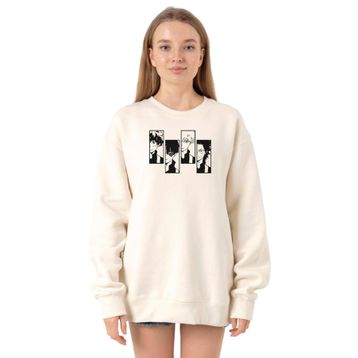 Tshirthane P22158S143 Ekru Kadın Sweatshirt