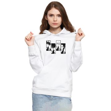 Tshirthane P22162S5229 My Hero Academia Anime Class 1A Boys 3ip Kapşonlu Kadın Beyaz Sweatshirt