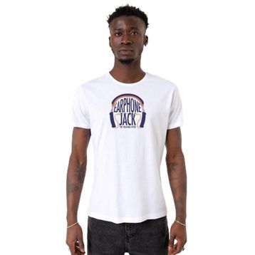 Tshirthane P22188S8525 Bisiklet Yaka Beyaz Erkek T-shirt