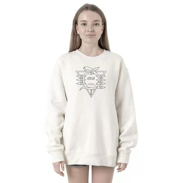 Tshirthane P22250S7927 Neon Genesis Evangelion Seele Logo 2ip Kadın Beyaz Sweatshirt