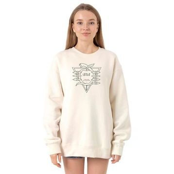Tshirthane P22251S2510 Ekru Kadın Sweatshirt