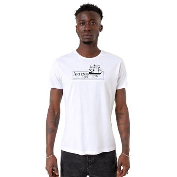 Tshirthane P22372S6895 Bisiklet Yaka Beyaz Erkek T-shirt