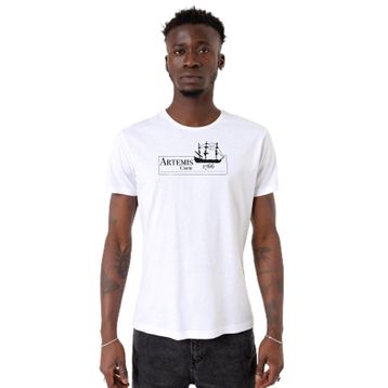 Tshirthane P22372S6895 Bisiklet Yaka Beyaz Erkek T-shirt