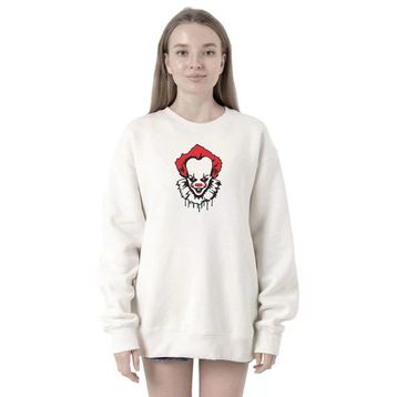 Tshirthane P22492S5356 Pennywise Face Beyaz 2ip Kadın Sweatshirt
