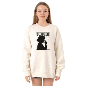 Tshirthane P22571S5456 Ekru Kadın Sweatshirt