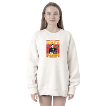 Tshirthane P22586S6825 Pulp Fiction the Wolf's Cleaning Services Beyaz 2ip Kadın Sweatshirt