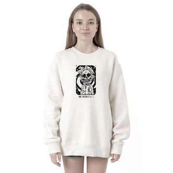 Tshirthane P22602S3617 Rick Me Myself and I Rick Halloween Beyaz 2ip Kadın Sweatshirt