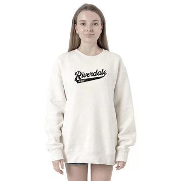 Tshirthane P22622S3986 Riverdale Bronx New York City Beyaz 2ip Kadın Sweatshirt