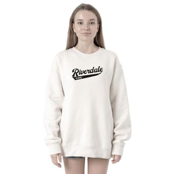 Tshirthane P22622S3986 Riverdale Bronx New York City Beyaz 2ip Kadın Sweatshirt
