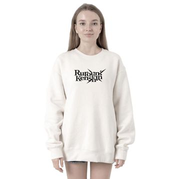 Tshirthane P22670S9782 Rurouni Kenshin Letter Logo Beyaz 2ip Kadın Sweatshirt