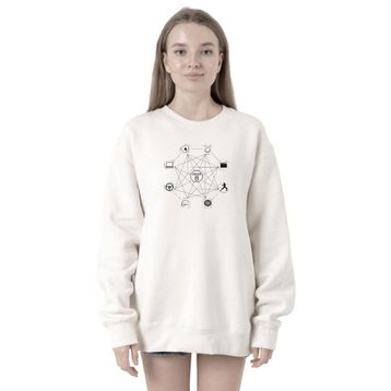 Tshirthane P22768S6981 Sense8 Sensates Cluster Beyaz 2ip Kadın Sweatshirt